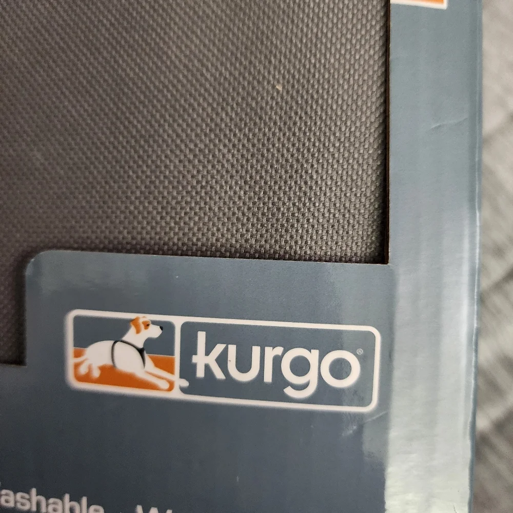 Kurgo Muted Floral Bench Seat Cover for Dogs - Blue and Gray 55